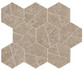 Мозаика Boost Stone Clay Mosaico Hex 25х28,5 керамогранит матовая, коричневый A7CW