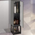 Комплект Opadiris Треви 90 (тумба, раковина, зеркало, шкафчик для зеркала, светильник) серый матовый