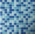 Мозаика из стекла PIX105, чип 20x20 мм, бумага 316х316х4 мм глянцевая, голубой, синий