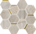 Мозаика Stellaris Elegant Silver Mosaico Chic керамогранит 28.3х32.8 см Italon матовая, золотой-oro-gold, серый 620110000224
