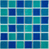 Мозаика PW4848-15 керамика 30.6х30.6 см глянцевая чип 48х48 мм, голубой, синий