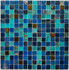 Мозаика Pixmosaic PIX 135 из стекла, чип 20x20 мм, сетка 316х316х4 мм глянцевая синий PIX