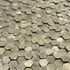 Мозаика Marble Mosaic Aluminium 3D Hexagon Gold алюминий 29.6х30.5 см чип 8х14 мм, золотой-oro-gold