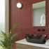 Настенная плитка Osaka Bars Red 12.5x25 DNA Tiles глянцевая керамическая 133482