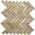 Мозаика Marble Mosaic Chevron Travertine Honed мрамор 27.6х31.5 см матовая чип 23х73 мм бежевый