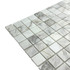 Мозаика Marble Mosaic Volakas white Pol камень 30х30 см полированная чип 23х23 мм, серый, белый