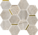 Мозаика Stellaris Elegant Silver Mosaico Chic керамогранит 28.3х32.8 см Italon матовая, золотой-oro-gold, серый 620110000224