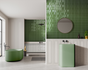 Настенная плитка Melody Royal Green 20x20 Monopole глянцевая керамическая 85687