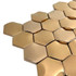 Мозаика Marble Mosaic Original Hex Cooper 3D нержавеющая сталь 30х30 см чип 48х48 мм, медь