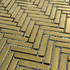 Мозаика Marble Mosaic Chevron Gold стекло 30х30 см глянцевая чип 10x40 мм, золотой-oro-gold
