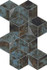 Мозаика Marvel Diva Baobab Mosaico Hex Lapp. 23.3х40.3 керамогранит Atlas Concorde Italy полированная, синий, черный AYLS