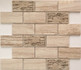 Мозаика KP-719 мрамор 29.8х29.8 см полированная чип 48х96 мм, бежевый, коричневый