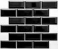 Мозаика PR 4595-32 керамика 29.1х29.5 см глянцевая чип 45х95 мм, черный