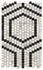 Мозаика Marvel Mosaico Honeycomb Cold Lapp. керамогранит 30х49 см лаппатированная, черный, белый
