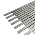 Мозаика Marble Mosaic Stripes Metal нержавеющая сталь 30х34 см чип 10х98 мм, серебро-silver