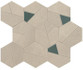 Мозаика Boost Pro Cream Mosaico Hex Blue керамогранитная 25x28.5