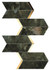 Декор Marvel Chevron Brasil Green-17x41,4 глянцевый керамический