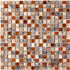 Мозаика из мрамора и стекла PIX720, чип 15x15 мм, сетка 300х300x8 мм глянцевая, коричневый, кремовый, серый