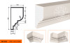 Лепнинапласт Карниз КВ-180/2 (КС-104) фасадный полистирол 2000х180х100 мм с покрытием эластичной шпатлёвкой PS-TechnoPlaster