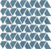 Мозаика Raw Blue Flag (9RFB) 31,1x31,6 керамика матовая, синий