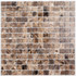 Мозаика KP-727 мрамор 30.5х30.5 см полированная чип 20х20 мм, бежевый, коричневый, черный