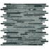 Мозаика Marble Mosaic Stripes Dark Grey стекло 30х34 см глянцевая чип 10x48/98/148 мм, серый, темно-серый