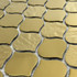 Мозаика Marble Mosaic Arabesco Gold стекло 27.5х28 см глянцевая чип 52x52 мм, золотой-oro-gold