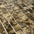 Мозаика Marble Mosaic Emperador dark Pol камень 30х30 см полированная чип 23х23 мм, коричневый, темно-коричневый