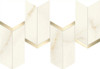 Мозаика Marvel Calacatta Apuano Mosaico Chevron Lappato 19,2x46,3 керамогранит лаппатированная, бежевый AF8W
