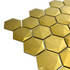 Мозаика Marble Mosaic Multishapes Hex нержавеющая сталь 30.5х30.5 см 3D чип 48х48 мм, золотой-oro-gold