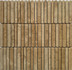 Мозаика Pixmosaic PIX 358 Yellow Travertine, чип 10/12/15х100 мм, сетка 300х305x8 мм, полированная мрамор бежевый