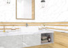 Настенная плитка Elemento Bianco Carrara WT9ELT00 AltaCera 25x50 глянцевая керамическая