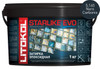 Затирка для плитки эпоксидная Litokol двухкомпонентный состав Starlike Evo S.145 Nero Carbonio 1 кг 485200002