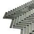 Мозаика Marble Mosaic Chevron Silver стекло 30х30 см глянцевая чип 10x40 мм, серебро-silver