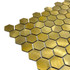 Мозаика Marble Mosaic Reflections алюминий 30.5х30.5 см чип 26х26 мм, золотой-oro-gold