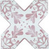 Керамогранит Cevica Beсolors Cross Dec. Stencil Coral 13.25х13.25 матовый
