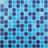 Мозаика Vidrepur Mixed № 110/501 (на сцепке) 31.7x39.6 стекло глянцевая чип 25х25 мм,  голубой С0001672