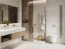 Керамогранит Rhodes Beige Бежевый PG 01 45х45 (рельеф) Gracia Ceramica матовый напольная плитка 010400001097