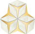 Мозаика Tubadzin Sophisticated Stone 1 14,9x12,9 керамика глянцевая белый, золотой-oro-gold 5903238052580