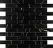 Мозаика Estrada Nero Brick bone 29.9х32.1 керамогранит Velsaa полированная чип 23х70 мм, черный
