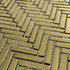Мозаика Marble Mosaic Chevron Gold стекло 30х30 см глянцевая чип 10x40 мм, золотой-oro-gold