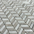 Мозаика Marble Mosaic Weft grey Pol камень 31х31.7 см полированная чип 10x20 мм, белый, серый