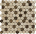 Мозаика Muare Каменная Q-Stones QS-Hex 027-25P/10 30,5x30,5, глянцевая