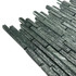 Мозаика Marble Mosaic Stripes Dark Grey стекло 30х34 см глянцевая чип 10x48/98/148 мм, серый, темно-серый