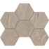 Мозаика BR02 Hexagon 25x28,5 неполированная керамогранит, бежевый 67340