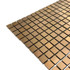 Мозаика Marble Mosaic Metalic Rose Pol нержавеющая сталь 30х30 см полированная чип 15х15 мм, золотой-oro-gold