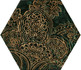 Декор Urban Colours Green Inserto Szklane Heksagon B 17.1x19.8 глянцевый керамический