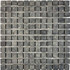 Мозаика из сланца Slate Black PIX297, чип 23х23 мм, сетка 305х305 мм природная, серый