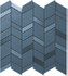 Мозаика Mek Blue Mosaico Chevron Wall (9MCU) керамика 30.5х30.5 см матовая, синий