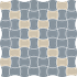 Мозаика Modernizm Blue Mozaika Prasowana Mix керамогранит 30.86х30.86 см матовая чип 36х44 мм, бежевый, голубой 5900144099838